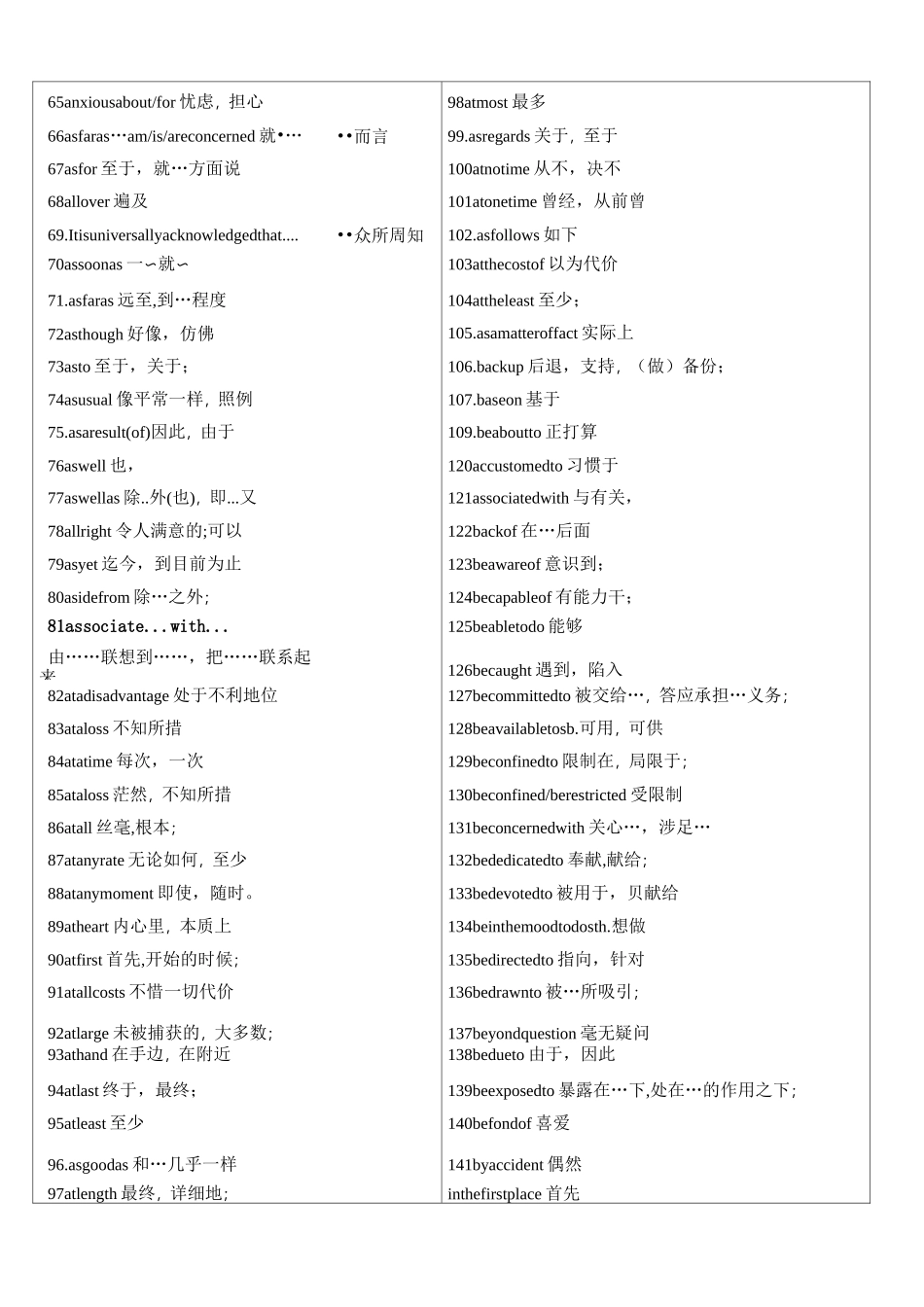 完型填空高频词汇和短语_第2页