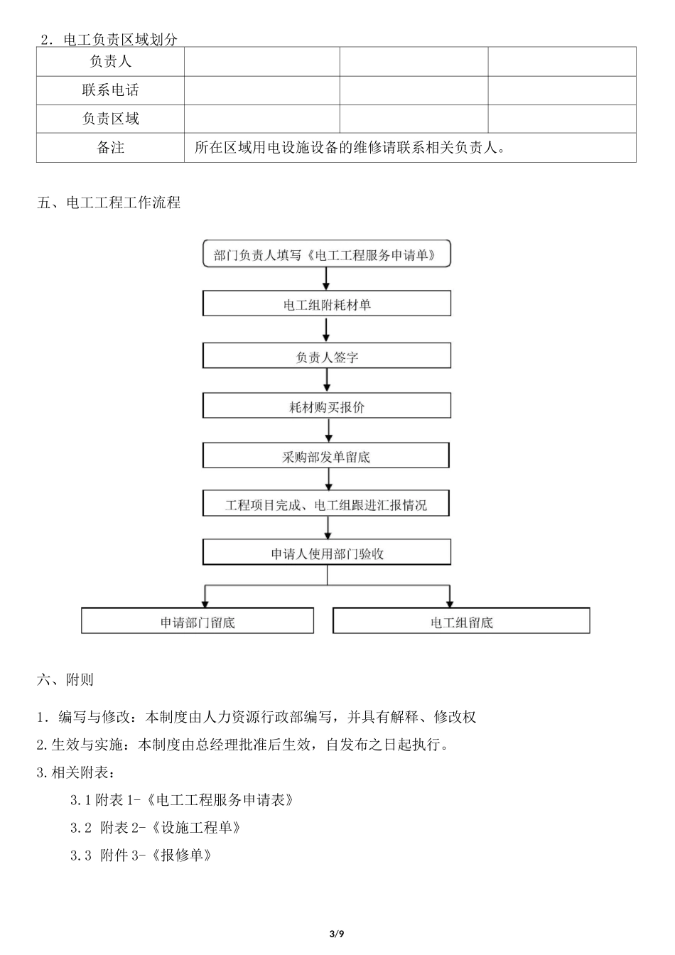 电工工作流程及电工工作表单_第3页