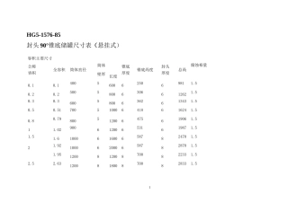 各储罐标准尺寸