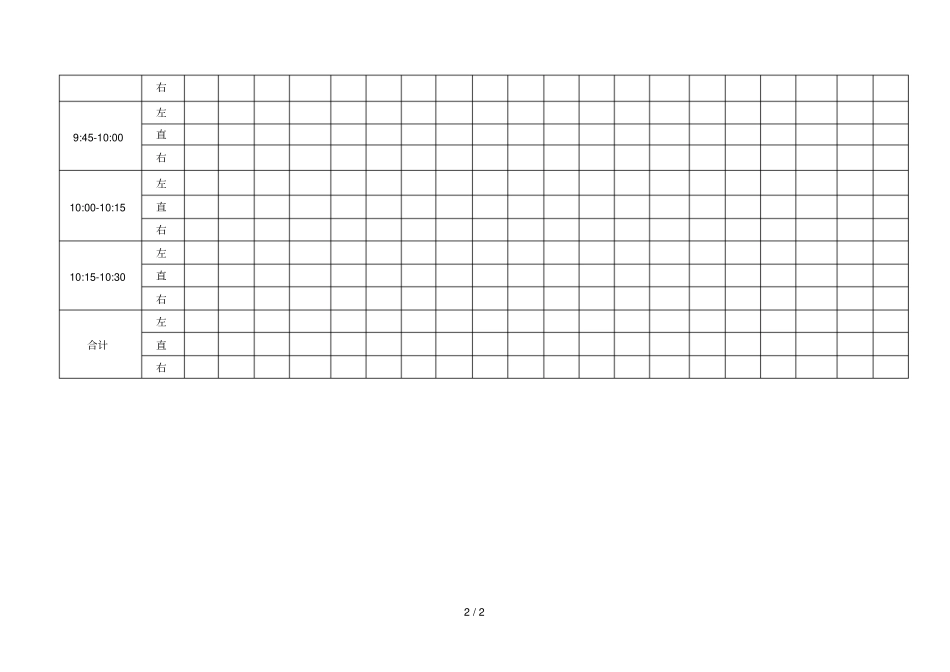 交叉口流量调查记录表_第2页