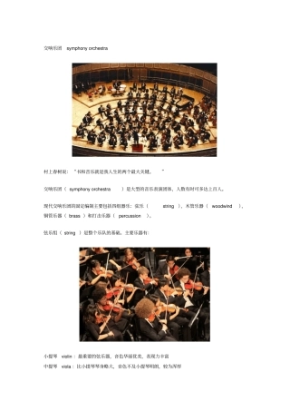 交响乐团symphonyorchestra