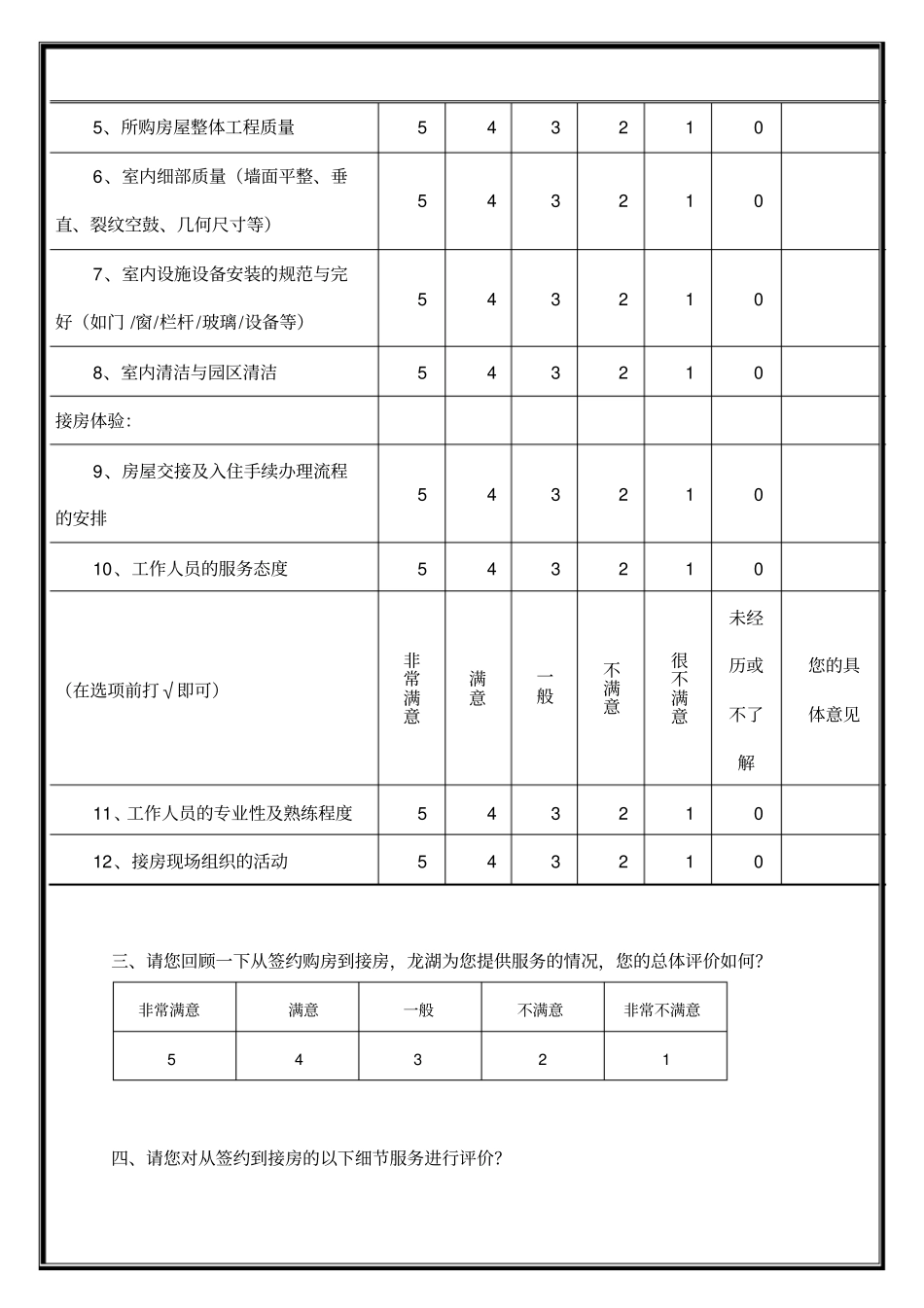 交房满意度调查问卷花盛_第2页