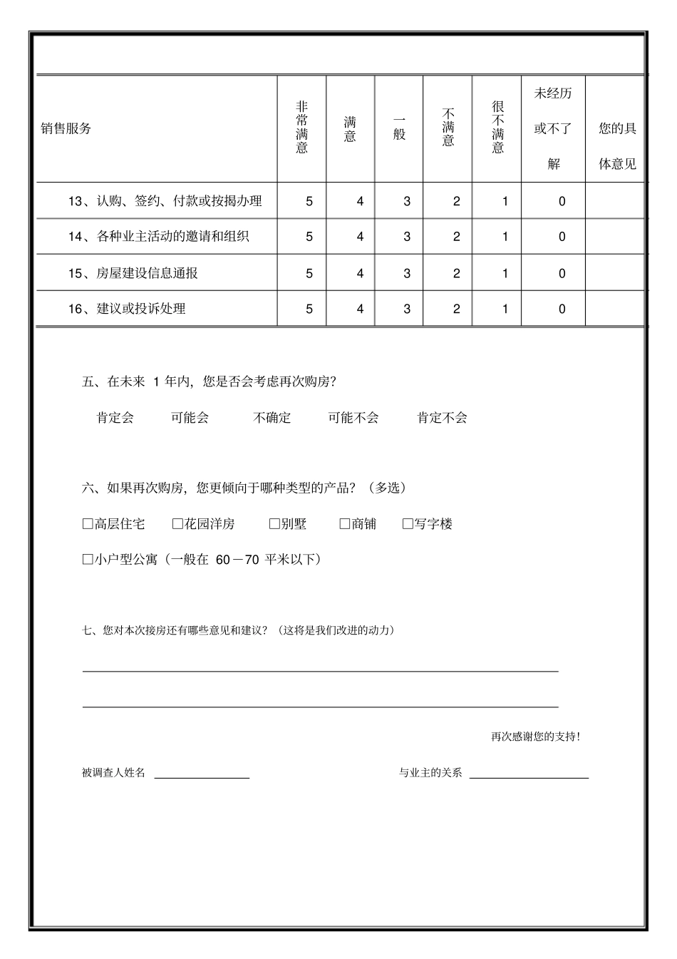 交房满意度调查问卷花盛_第3页