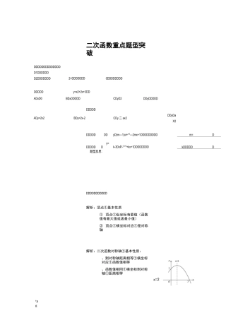 二次函数重点题型突破