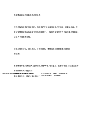 天文望远镜参考