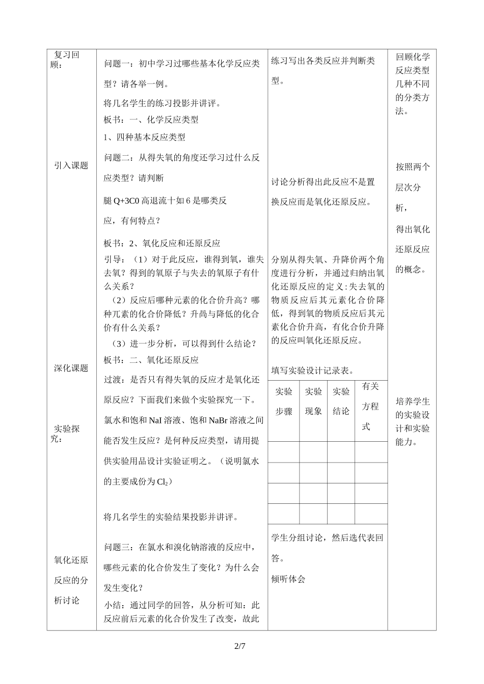新苏教版氧化还原反应优秀教案_第2页