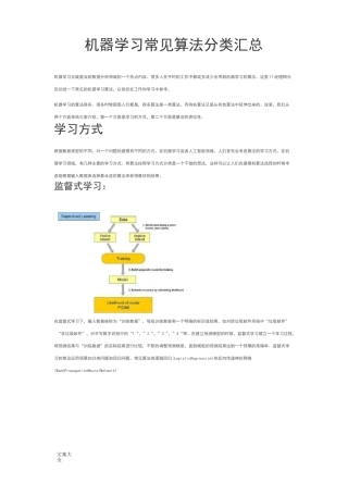 机器学习常见算法分类