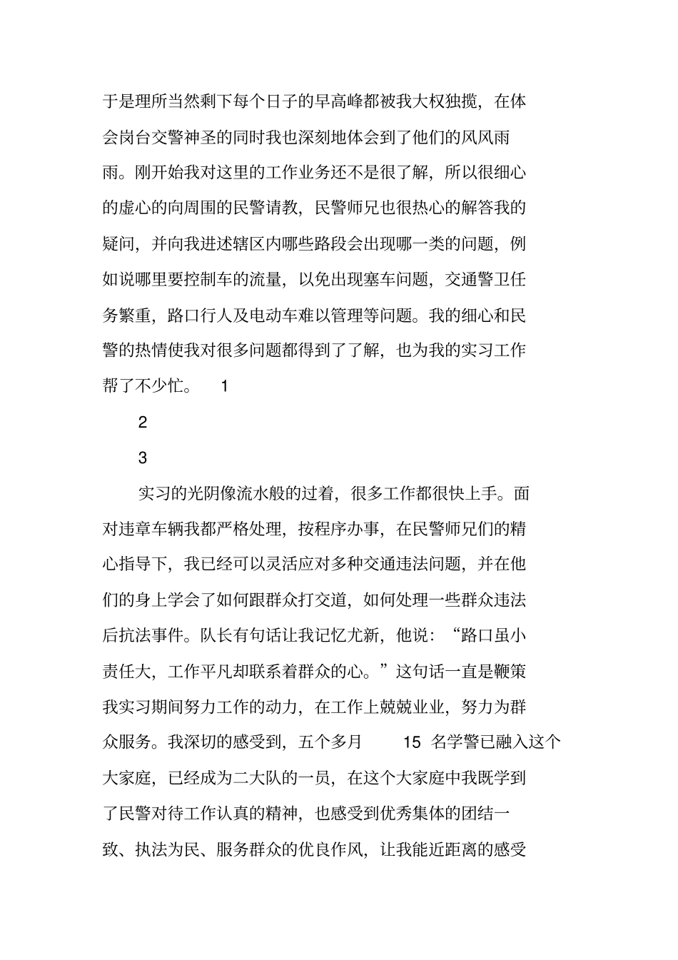 交警队实习报告范文_第3页