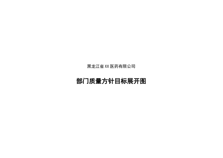 部门质量方针目标展开图_第1页
