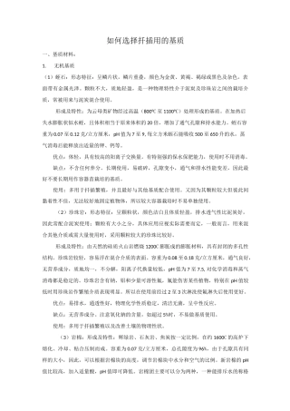 如何选择扦插用的基质
