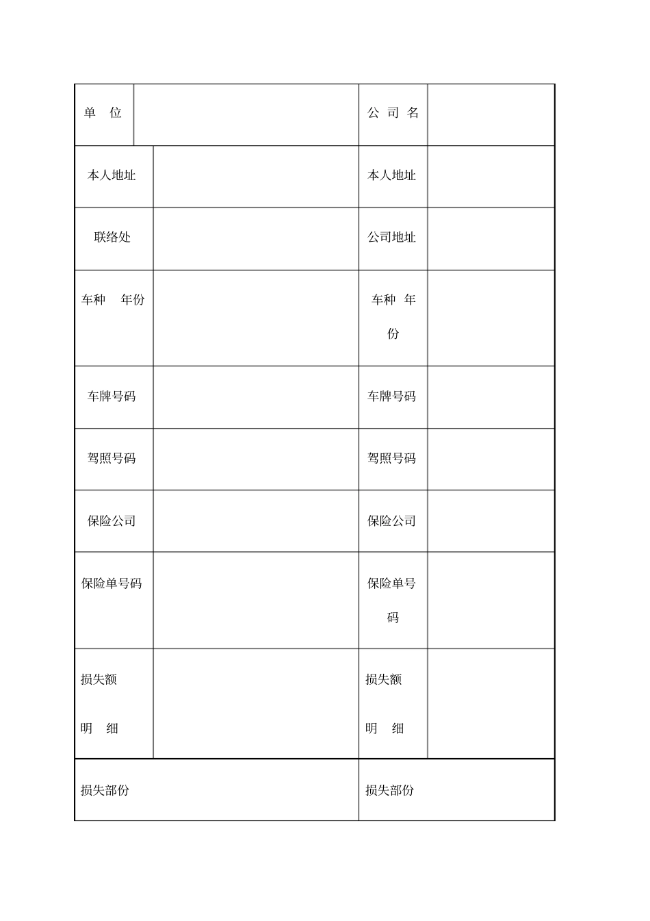 交通事故报告表_第2页