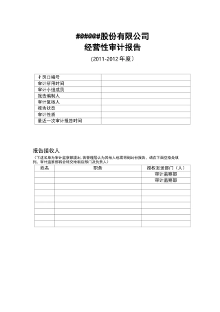 经营审计报告