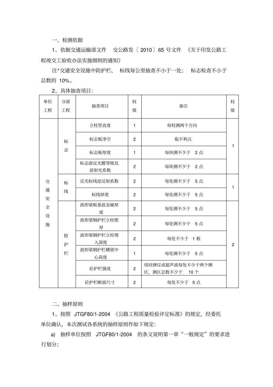 交通安全设施交工验收检测方案1_第3页
