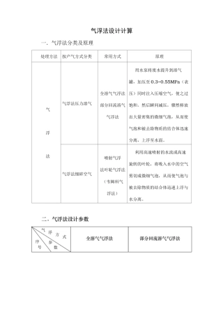 气浮法设计计算
