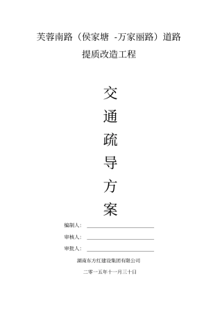 交通疏导方案汇总