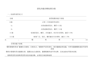 消化内镜诊断标准分级