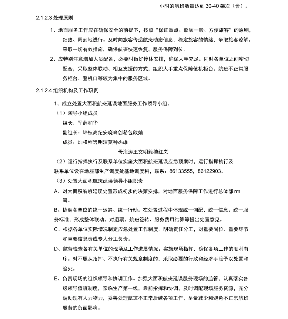 大面积航班延误地面服务应急预案_第3页