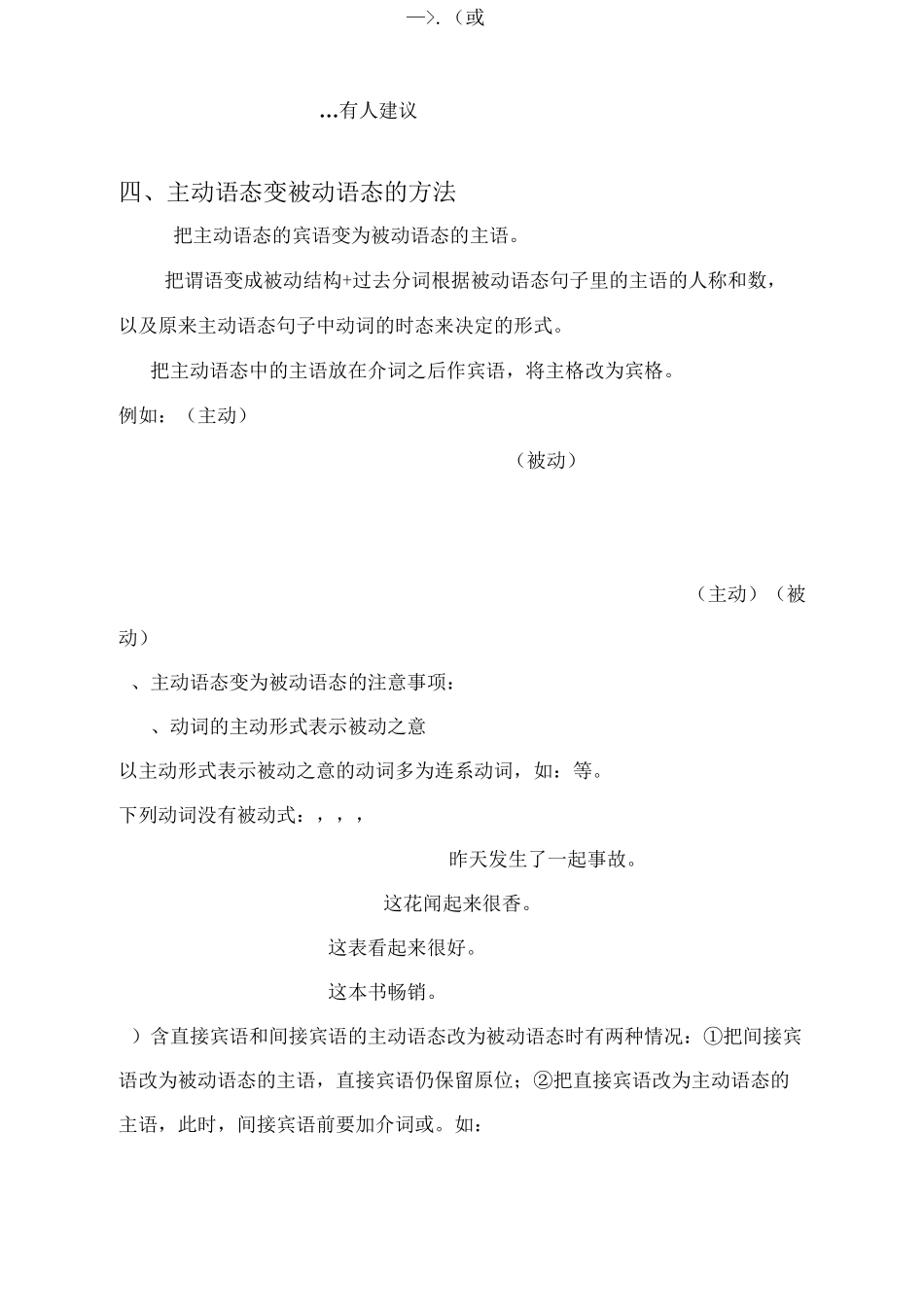初中被动语态语法归纳_第3页