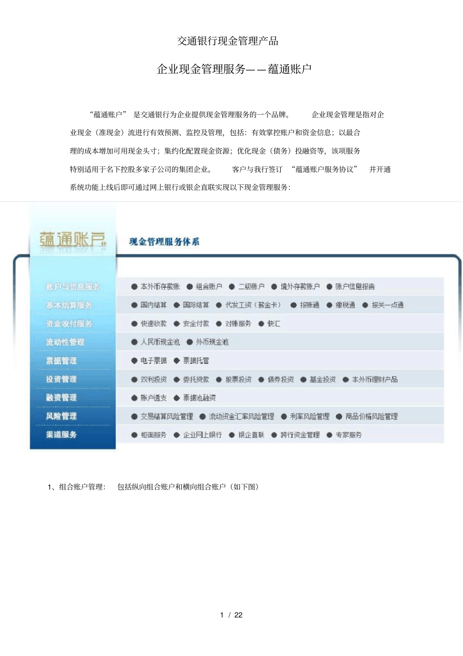 交通银行现金管理产品_第1页