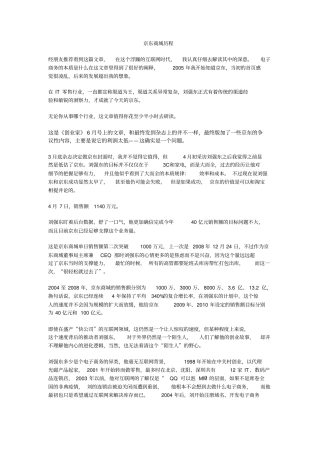 京东商城历程