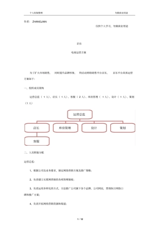 京东电商运营方案17
