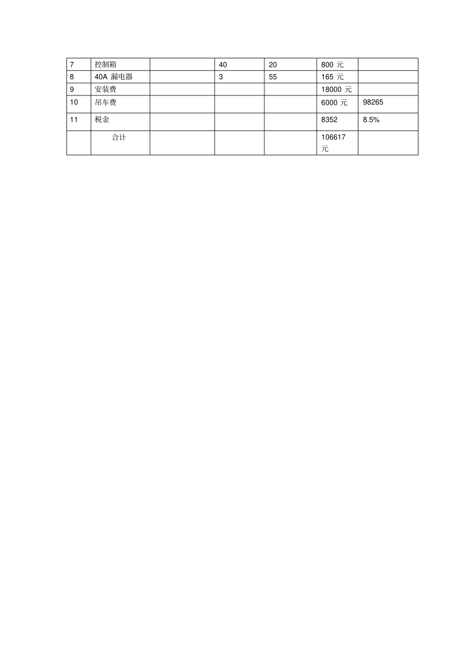 亮化工程预算一_第2页