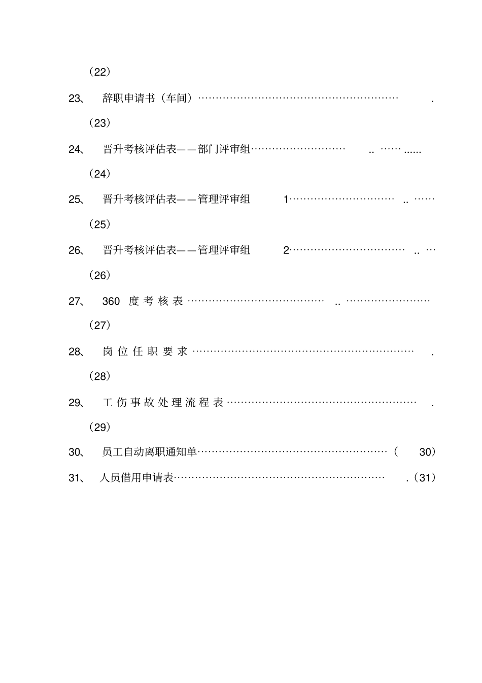 人事常用表格模板_第3页
