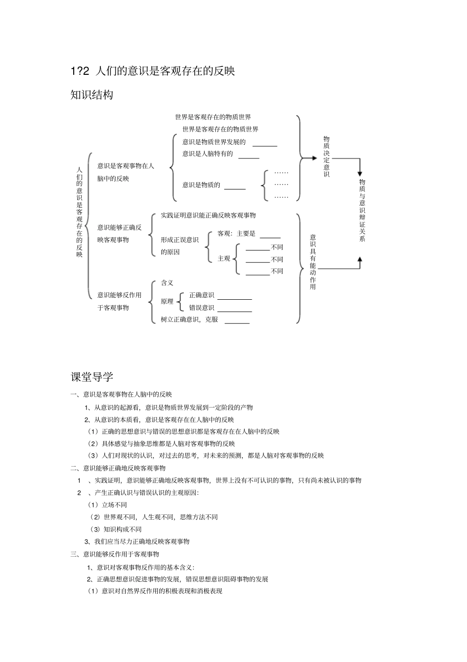 人们的意识是客观存在的反映_第1页