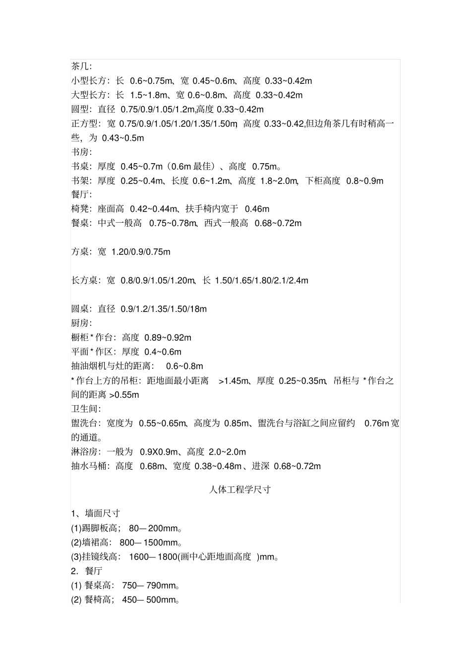人体工程学与室内设计常用尺寸分析_第2页