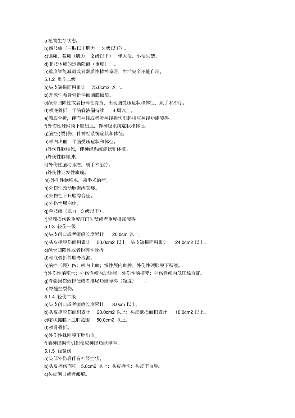 人体损伤程度鉴定标准轻微伤轻伤重伤_第3页