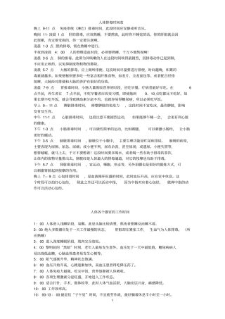 人体排毒时间表十二时辰排毒