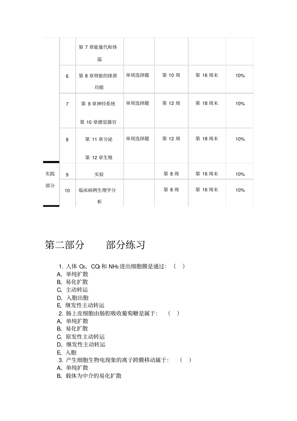 人体生理学期末复习指导_第3页