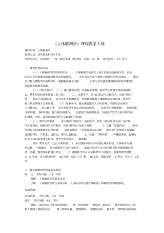 人体解剖学-药学专业本科_副本