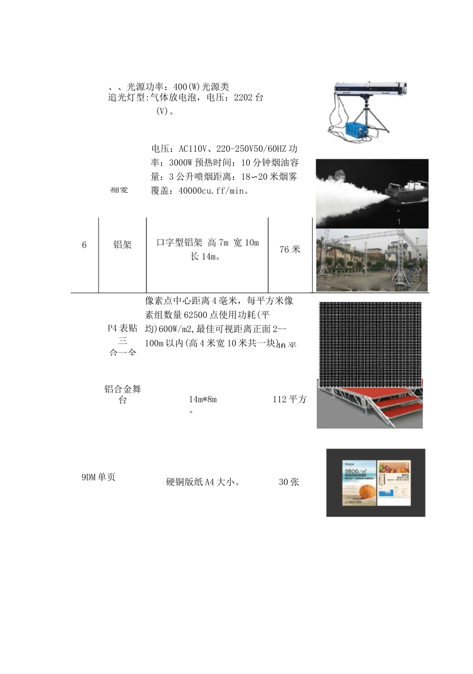 舞台搭建采购项目_第2页