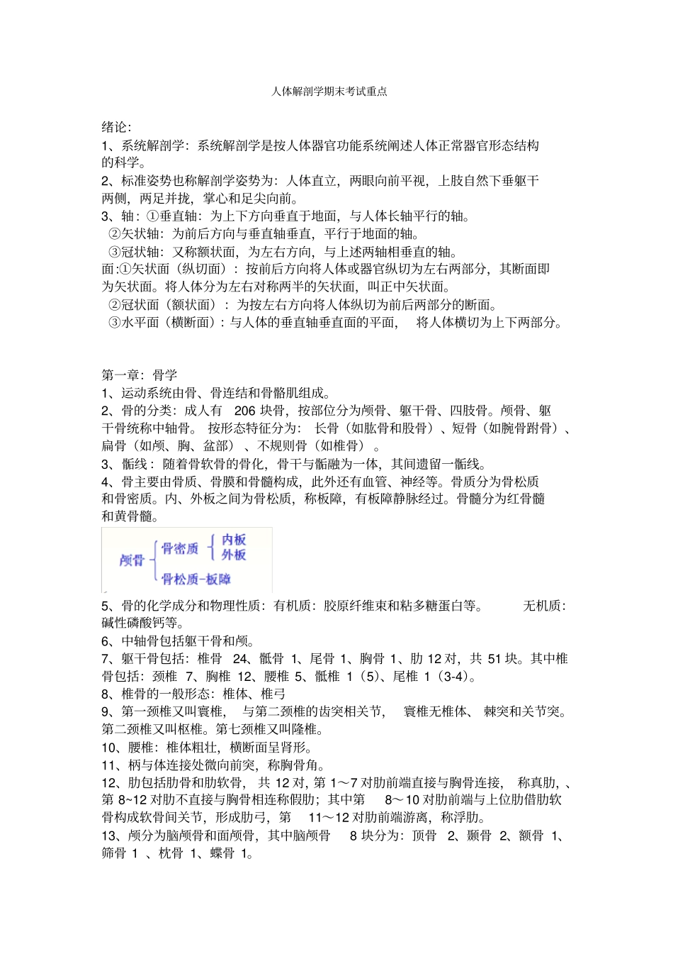 人体解剖学期末考试_第1页