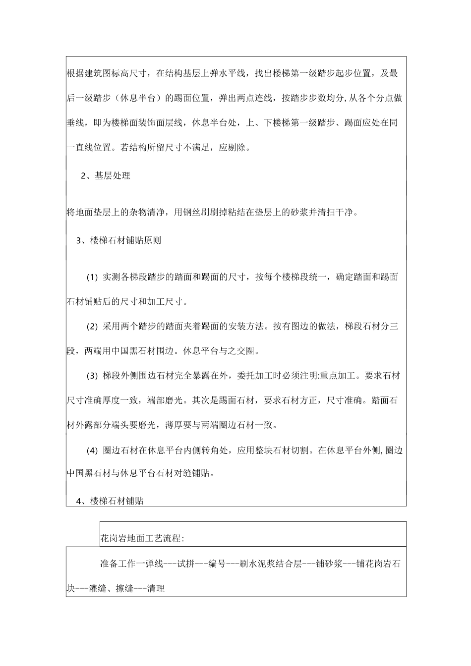 楼梯间石材铺贴技术交底大全_第2页