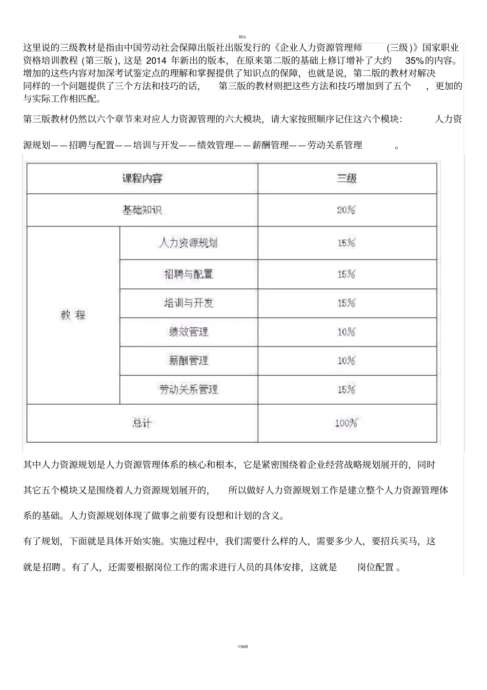 人力资源三级考试的技巧_第1页