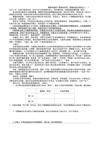 完整版中考语文散文阅读真题