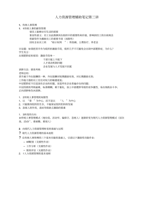 人力资源培训人力资源管理