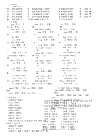 新课标人教版三年级下学期语文知识点汇总
