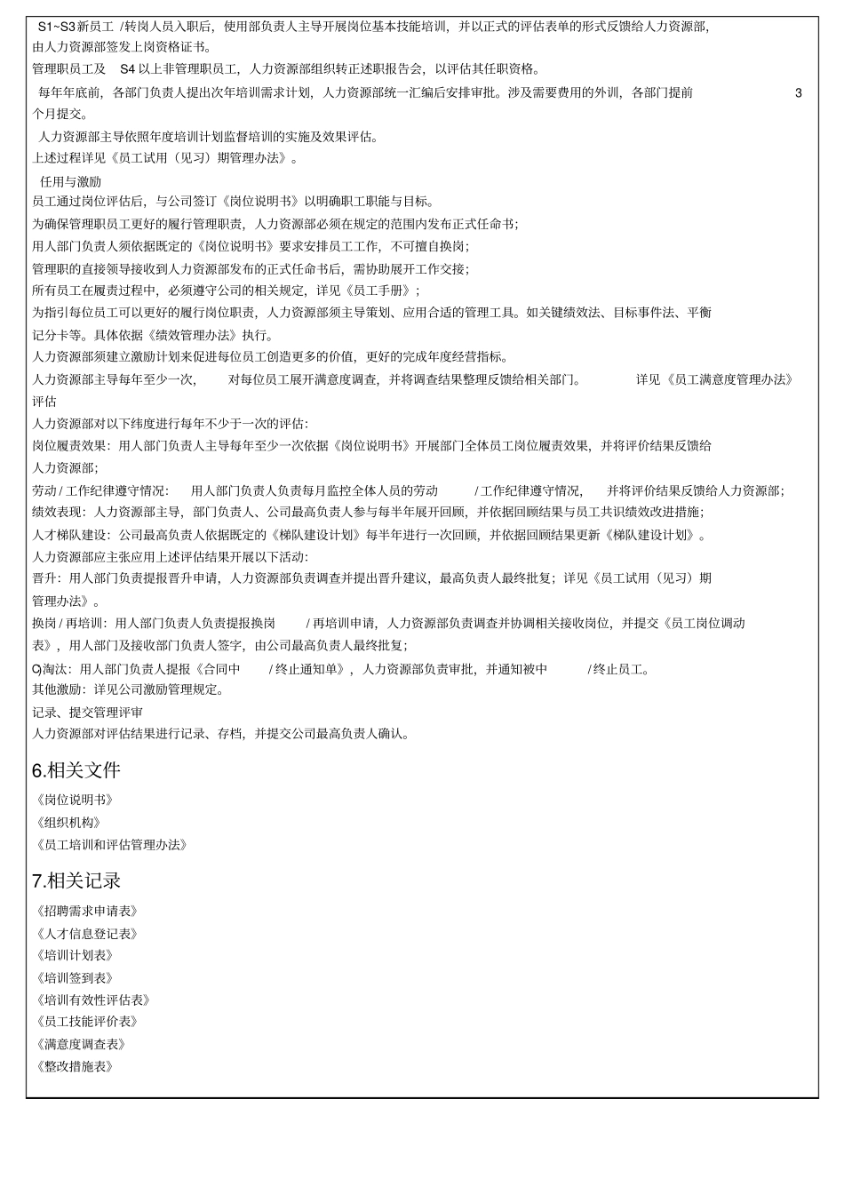 人力资源控制程序文件_第3页