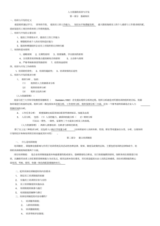 人力资源的培训与开发