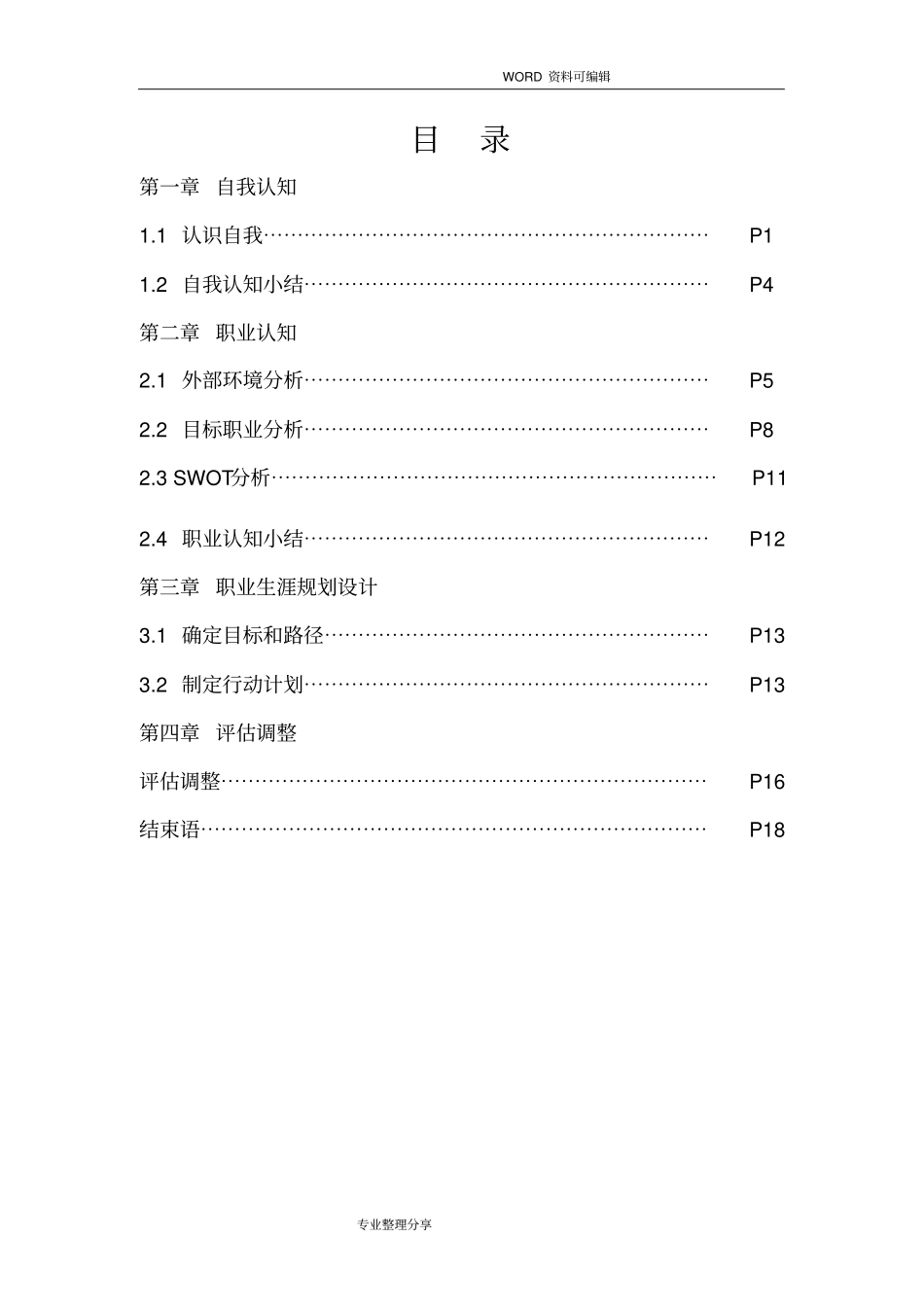 人力资源管理专业职业生涯规划书模板_第3页