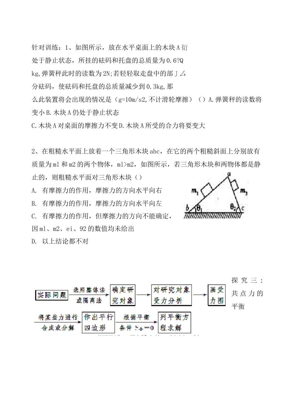 高中物理：相互作用   全章复习教案_第3页