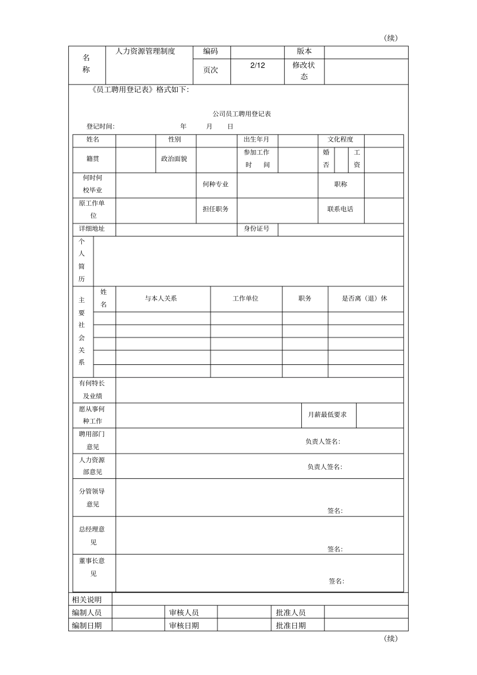 人力资源管理制度流程版_第2页
