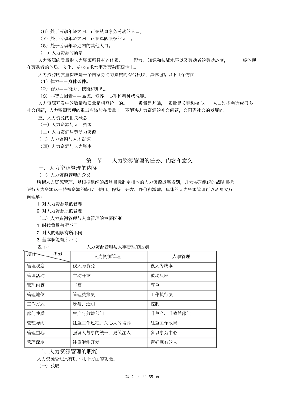 人力资源管理讲义文档良心出品_第2页