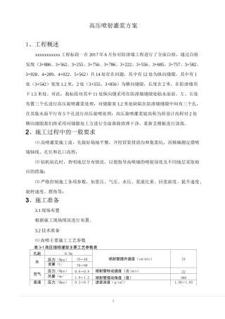 高压喷射灌浆处理方案