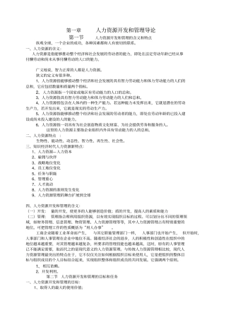 人力资源讲义全集