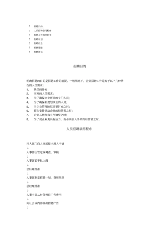 人员招聘录用程序与策略