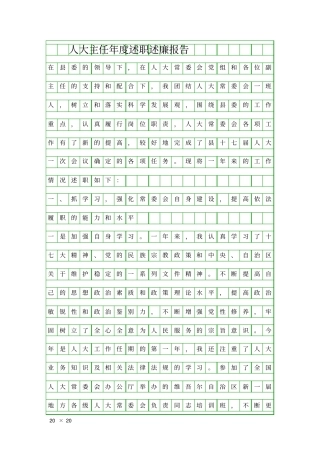 人大主任年述职述廉报告精品工作报告